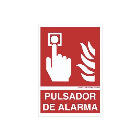 SEÑAL LUMINISCENTE 210X148MM. PULSADOR DE ALARMA