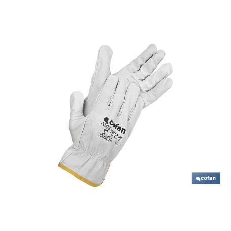 GUANTE PIEL FLOR ANTICALÓRICO TALLA 7   CAJA 12 UNID.