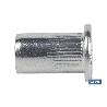 TUERCAS REMACHABLES CILÍNDRICAS RANURADAS FONDO ABIERTO CABEZA ANCHA ALUMINIO M3 X 10   CAJA 1000 UNID.
