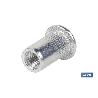 TUERCAS REMACHABLES CILÍNDRICAS RANURADAS FONDO ABIERTO CABEZA ANCHA ALUMINIO M3 X 10   CAJA 1000 UNID.