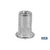 TUERCAS REMACHABLES CILÍNDRICAS RANURADAS FONDO ABIERTO CABEZA ANCHA ALUMINIO M6 X 14,5   CAJA 500 UNID.