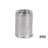 TUERCAS REMACHABLES CILÍNDRICAS RANURADAS FONDO ABIERTO CABEZA REDUCIDA ALUMINIO M5 X 11,5   CAJA 1000 UNID.