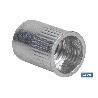 TUERCAS REMACHABLES CILÍNDRICAS RANURADAS FONDO ABIERTO CABEZA REDUCIDA ALUMINIO M5 X 11,5   CAJA 1000 UNID.