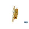 CERRADURA DE EMBUTIR + CERRADERO D47 E60 DE LATÓN (PUERTAS DE MADERA)