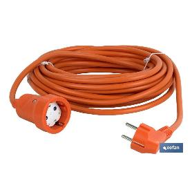 PROLONGADOR BIPOLAR CON T/T LATERAL 16A250V CABLE 10M NARANJA