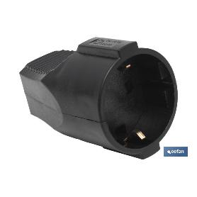 BASE ENCHUFE AEREA NEGRA (16A-250V)