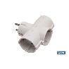 ADAPTADOR SCHUKO 3 VIAS  (16A-250V)