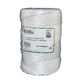 CUERDA NYLON MATE 4MM BLANCA ROLLO 100MT