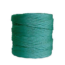 CUERDA TRENZADA 4MM.  VERDE ROLLO 200MT.