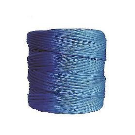 CUERDA TRENZADA 4MM.  AZUL-BLANCA ROLLO 200MT.
