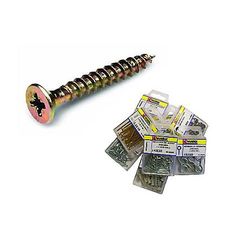 TORNILLO POZI CABEZA PLANA 4X50MM BICROMATADO  BLISTER 11