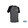 CAMISETA TRANSPIRABLE MODELO PILOTE GRIS-NEGRA 160 G/M2 TALLA-L