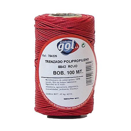 CUERDA LINEA TRENZADA ROJA 4226 ROLLO 100M