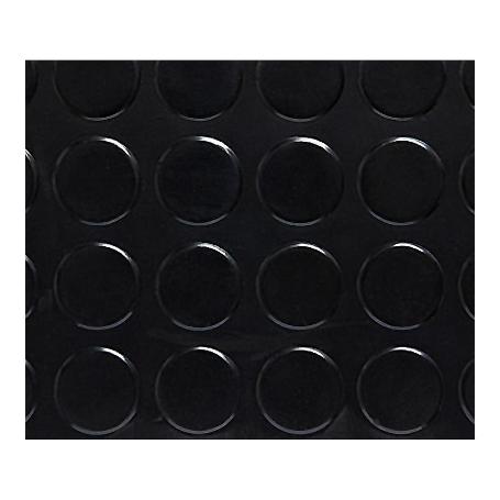 PAVIMENTO PVC CIRCULOS NEGRO 1,3 M R 20 MT