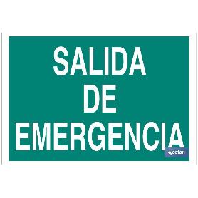 SEÑAL LUMINISCENTE 297X210MM. SALIDA DE EMERGENCIA TEXTO