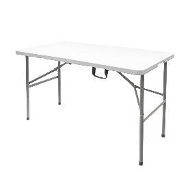 MESA PLEGABLE RECTANGULAR HDPE 122X61X74 CM. COLOR BLANCO