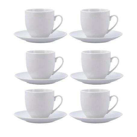 TAZAS TE 20 CL + PLATO PORCELANA NEW RENOVA SET 6