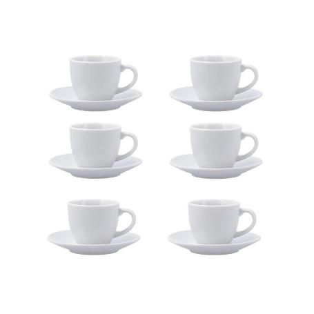 TAZAS CAFE 9 CL + PLATO PORCELANA NEW RENOVA
