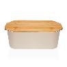 PANERA PLASTICO + TABLA CORTAR BAMBU BLANCA