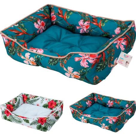 CAMA MASCOTAS FLORES 50X40X15 CM SURTIDA
