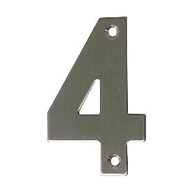 NUMERO 4 -M.4 INOX.18/8 10CM. DISPLAY