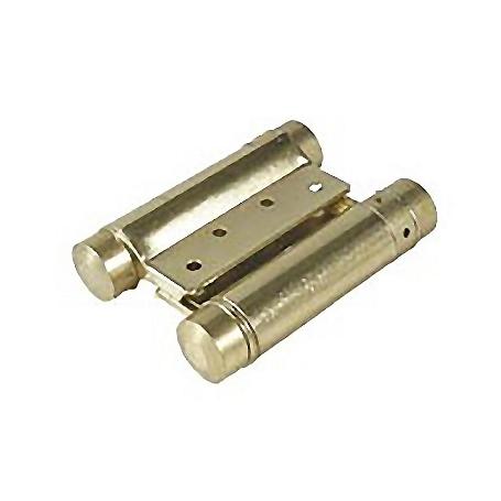 BISAGRA DOBLE ACCION  75MM. HIERRO LATONADO CAJA 2