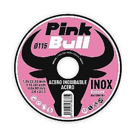 DISCOS CORTE INOX 115X1X22,23 PINK BULL LATA 10 UDS
