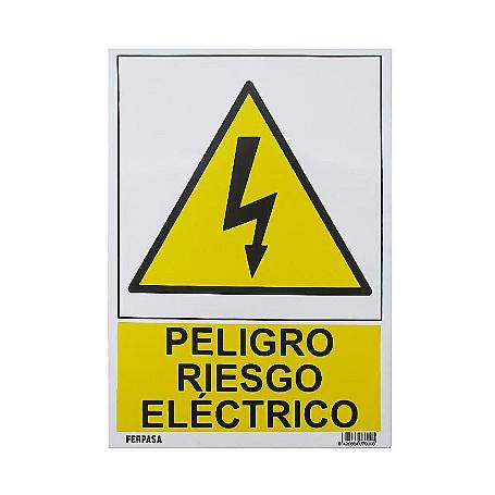CARTEL 29,7X21 CM PVC PELIGRO RIESGO ELEC 7000