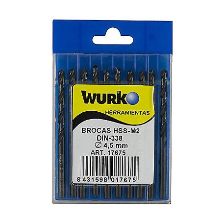 BROCAS ACERO HSS 4,5 MM AFILADAS CAJA 10