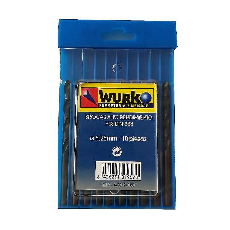 BROCA ACERO HSS 5,25 MM AFILADAS CAJA 10
