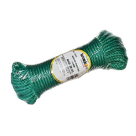 CUERDA PLASTICO 4 MM VERDE ROLLO 20M