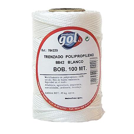 CUERDA LINEA TRENZADA 8842 BLANCA  ROLLO 100M