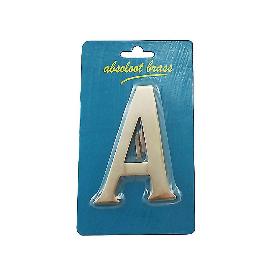 LETRA A LATON PULIDO 100MM