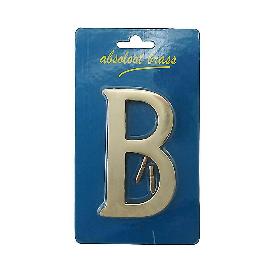 LETRA B LATON PULIDO 100MM