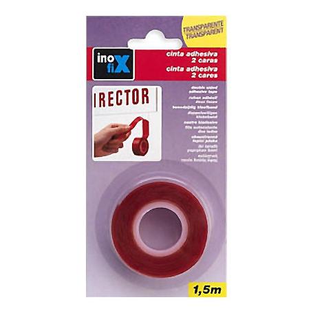 CINTA ADHESIVA 2 CARAS TRANSPARENTE 19X1,5M BLISTER