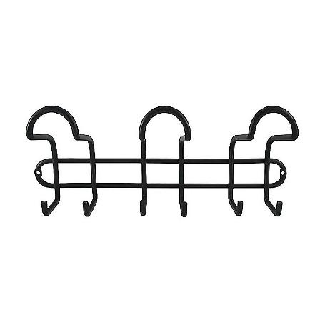 PERCHA ACERO 3 GANCHOS TRIPLE NEGRO BLT-1