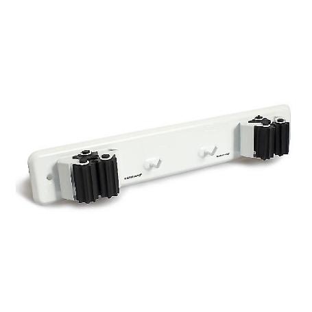 CUELGAESCOBAS DOBLE C19002B BLANCO BLISTER