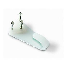 SOPORTE MULTIUSOS 3 CLAVOS TRANSPARENTE BLIST-5