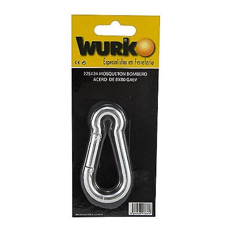 MOSQUETON BOMBERO 5X50MM ACERO  BLISTER