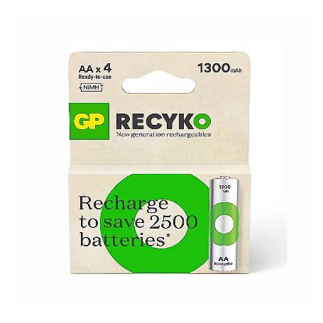 PILAS RECARGABLES RECYKO R06 1300MH BLIST-4