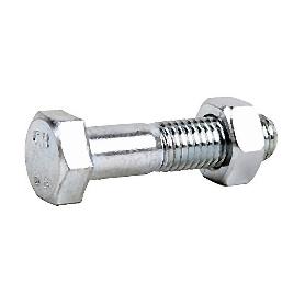 TORNILLO HEXAGONAL 18X90 6.8 DIN.933 CON TUERCA ZINCADO CAJA 25