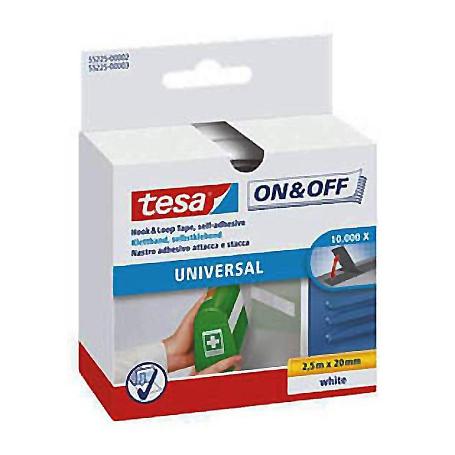 CIERRE VELCRO BLANCO UNIVERSAL 20MM R/2,5MT