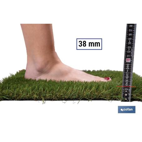 CÉSPED ARTIFICIAL 38 MM (2X10 M) 25.200 PUNTADAS/M2