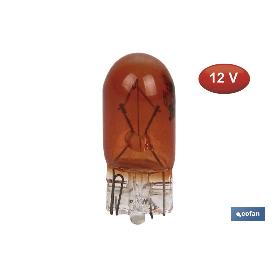 LÁMPARA S/CASQUILLO W5W 12V AMBAR   CAJA 10 UNID.