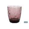 PACK 6 VASOS DE AGUA VIDRIO 30,5 CL COLOR PURPURA MODELO JADE