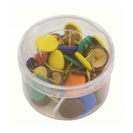 CHINCHETAS COLORES SURTIDOS CAJA 100