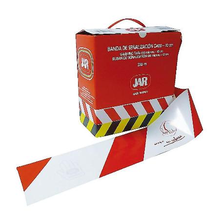 BANDA SEÑALES 10CM.BICOLOR-400 R/250MT