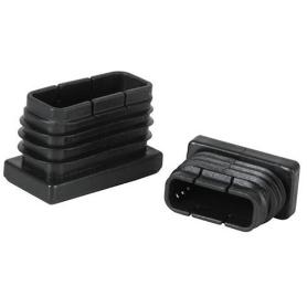 CONTERAS RECTANGULAR ESTRIADA 80X40 INT. NEGRA100U STR-KK-80X40 (CAJA 100 UNIDADES)