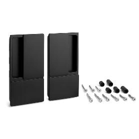 MANILLA WAVE PUERTA BATIENTE CIEGA CROMO SATINADO ESPESOR HASTA 60MM ACABADO NEGRO MATE