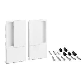 MANILLA WAVE PUERTA BATIENTE CIEGA CROMO SATINADO ESPESOR HASTA 60MM ACABADO BLANCO MATE